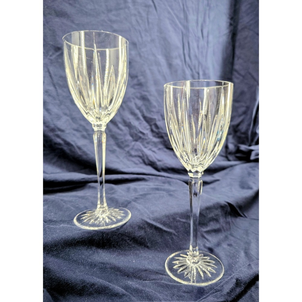 Vintage Cristal D'Arques Crystal Wine Glasses Monterey Wine Glasses France 8 1/4